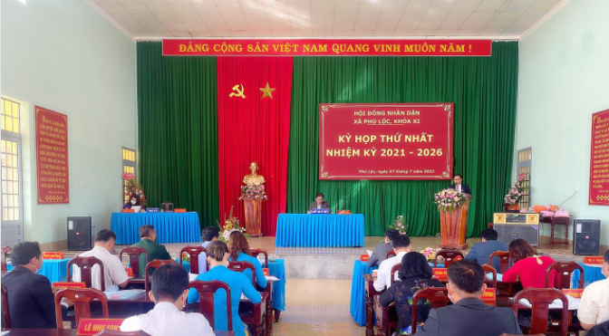 Kỳ họp thứ nhất HĐND xã Phú Lộc, khóa XI, nhiệm kỳ 2021 - 2026